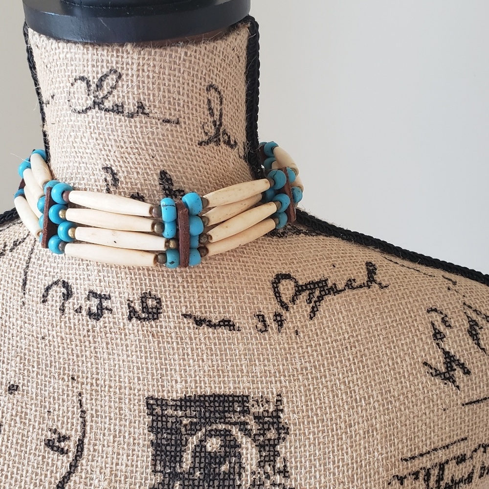 NWT Native American Authentic Padre Bead Necklace
